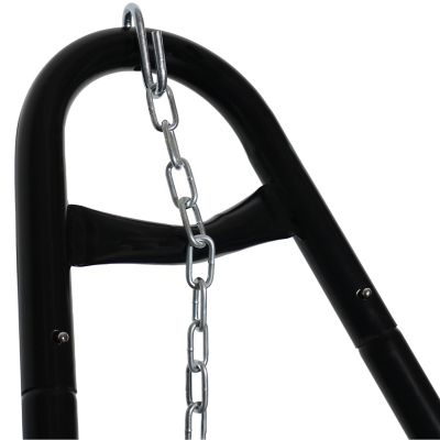 Image showing 5 th Sunnydaze Decor 124 in. Universal Multi-Use Heavy-Duty Steel Hammock Stand for 9 to 14 ft. Hammocks, 550 lb. Capacity, Black