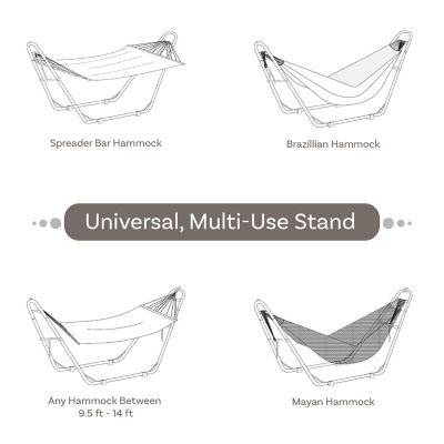 Image showing  124 in. Universal Multi-Use Steel Hammock Stand, Bronze