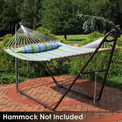 Image showing  124 in. Universal Multi-Use Heavy-Duty Steel Hammock Stand for 9 to 14 ft. Hammocks, 550 lb. Capacity, Green
