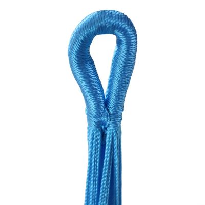 Image showing  XXL Thick Cord Family Size Hand-Woven Mayan Hammock with Steel Stand - 400 lb Weight Capacity/15' Stand - Blue