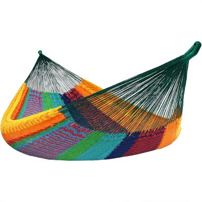 Sunnydaze Decor Hand Woven Mayan Family Hammock, Multicolor