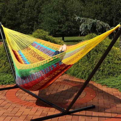 Image showing  90 in. Hand Woven Mayan Family Hammock, Multicolor