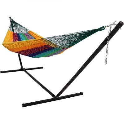 Sunnydaze Decor Mayan Hammock and Stand, Multicolor