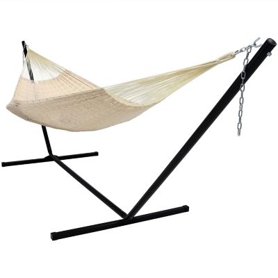 Sunnydaze Decor Mayan Hammock and Stand, Natural