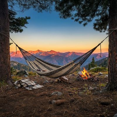 Image showing 6 th Sunnydaze Decor 156 in. XXL Hand-Woven Mayan Family Hammock