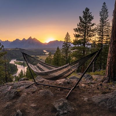 Image showing 7 th Sunnydaze Decor 156 in. XXL Hand-Woven Mayan Family Hammock