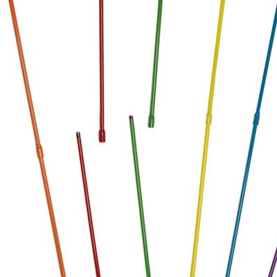 Image showing 6 th Sunnydaze Decor Outdoor Drink/Beverage Holder Stakes for Lawn, 6pk, Orange, Red, Green, Yellow, Blue and Purple