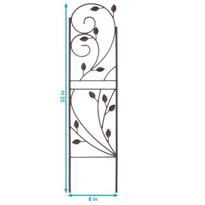 Image showing 7 th Sunnydaze Decor 32 in. Rustic Plant Design Garden Trellis - Set of 2