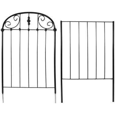 Image showing  32 in. Metal Wire Traditional Garden Trellis for Climbing Plants and Flowers, Black, 2 pc.