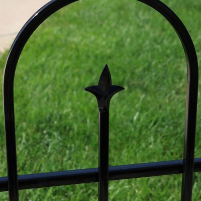 Image showing  98 in. x 38 in. Decorative Finial Garden Landscape Border Fence