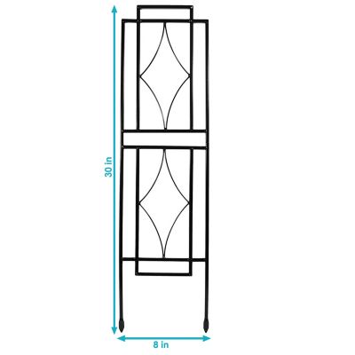 Image showing 5 th Sunnydaze Decor 30 in. x 8 in. Contemporary Garden Trellis Set