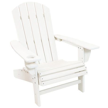 Sunnydaze Decor All-Weather Outdoor Adirondack Chair with Drink Holder, IEO-196