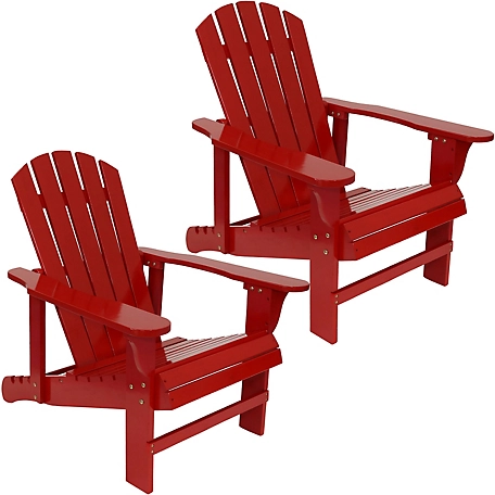 Sunnydaze Decor 2 pc. Adirondack Chair Set with Adjustable Backrest