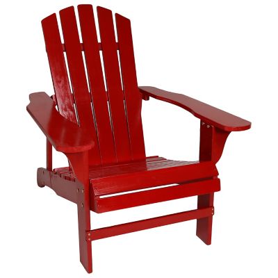 Sunnydaze Decor Outdoor Coastal Bliss Painted Natural Fir Wood Lounge Backyard Patio Adirondack Chair