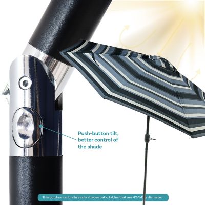 Image showing  9 ft. Aluminum Patio Umbrella with Tilt and Crank, 91 in. x 1.5 in.