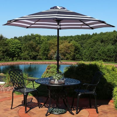 Image showing 2 th Sunnydaze Decor 9 ft. Aluminum Patio Umbrella with Tilt and Crank, 91 in. x 1.5 in.