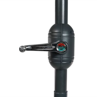 Image showing 7 th Sunnydaze Decor 9 ft. Aluminum Patio Umbrella with Tilt and Crank, 91 in. x 1.5 in.