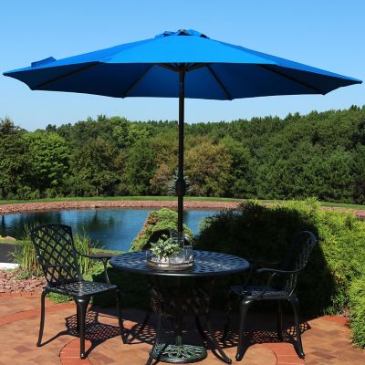 Image showing  9 ft. Sunbrella Patio Umbrella with Tilt and Crank, 103 in. x 92.5 in., 1.5 in. Pole, 10.6 lb., Pacific Blue