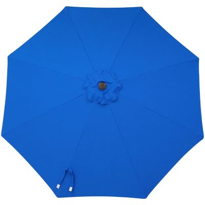 Image showing  9 ft. Sunbrella Patio Umbrella with Tilt and Crank, 103 in. x 92.5 in., 1.5 in. Pole, 10.6 lb., Pacific Blue