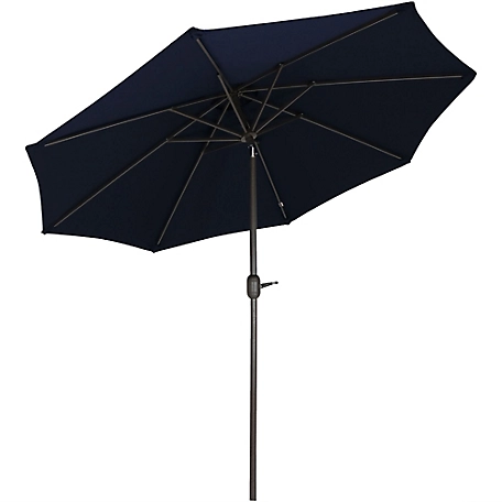 Sunnydaze Decor 9 ft. Sunbrella Patio Umbrella with Tilt and Crank, Blue