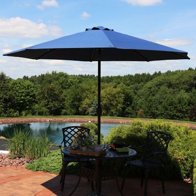 Image showing  9 ft. Outdoor Patio Umbrella with Auto Tilt and Crank, 1.5 in. x 92.5 in. x 103 in.