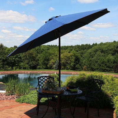 Image showing  9 ft. Outdoor Patio Umbrella with Auto Tilt and Crank, 1.5 in. x 92.5 in. x 103 in.