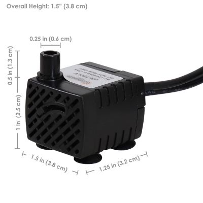 Image showing  40 GPH Electric Water Fountain Pump with LED Lights,12V