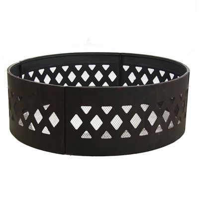 Image showing  36 in. Round Heavy-Duty Crossweave Cut-Out Outdoor Campfire Ring