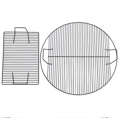 Image showing  Outdoor Camping or Backyard Steel Adjustable Cooking Grilling Wood-Burning Fire Pit BBQ Stake with 2 Grates