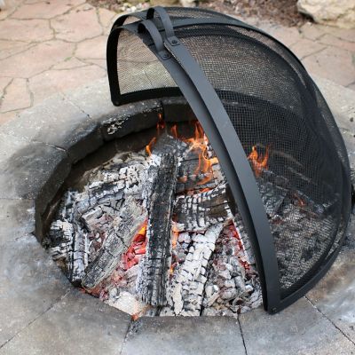 Sunnydaze Decor Easy Access Fire Pit, Fire Pit Safety Screen Material