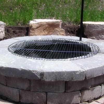 Image showing  36 in. Outdoor Camping Portable Heavy-Duty Foldable Chrome-Plated Fire Pit Cooking Grate