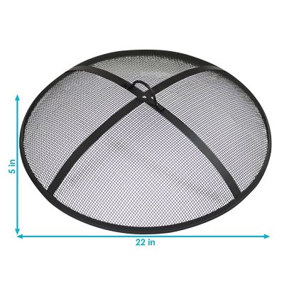 Image showing 5 th Sunnydaze Decor Round Fire Pit Spark Screen, 22 in.