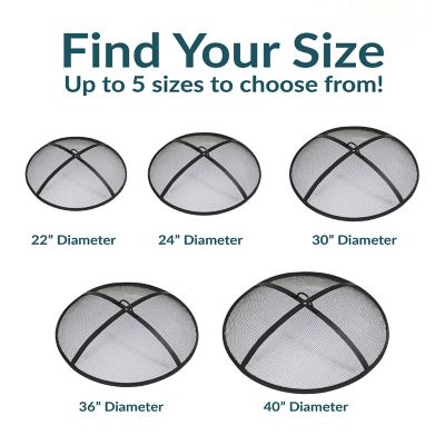 Image showing 6 th Sunnydaze Decor Round Fire Pit Spark Screen, 22 in.