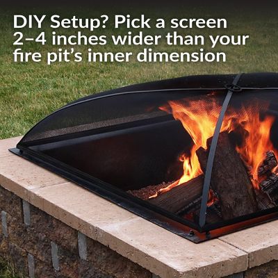 Image showing 6 th Sunnydaze Decor Square Mesh Fire Pit Spark Screen, 24 in.