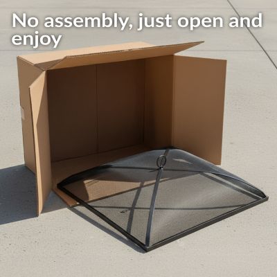 Image showing 7 th Sunnydaze Decor Square Mesh Fire Pit Spark Screen, 24 in.