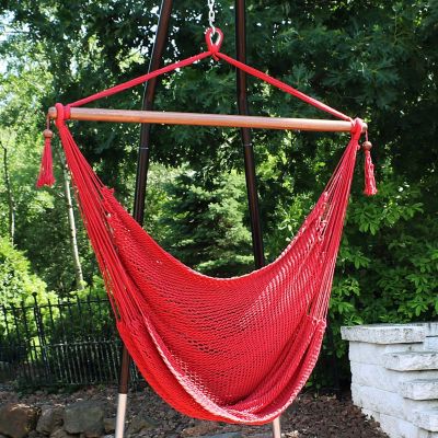 Image showing  Hanging Caribbean Hammock Chair, Red