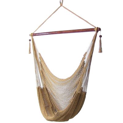 Sunnydaze Decor Hanging Caribbean Hammock Chair, Tan