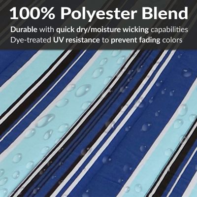 Image showing  130 in. 2-Person Sunnydaze Quilted Fabric Spreader Bar Hammock and Pillow, Catalina Beach