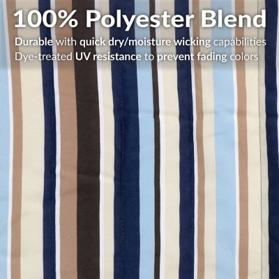 Image showing  125.5 in. Heavy-Duty Quilted Fabric Hammock Two-Person with Spreader Bars, 450 lb. Capacity, Ocean Isle