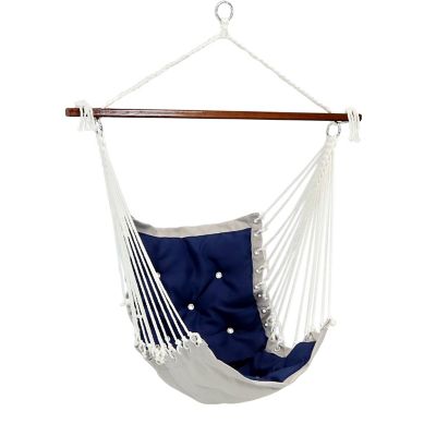 Sunnydaze Decor Tufted Victorian Hammock Swing, Blue