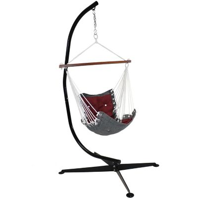 Sunnydaze Decor Victorian Hammock Swing with Stand, Red