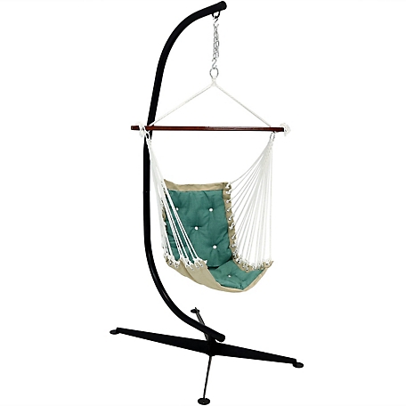 Sunnydaze Decor Victorian Hammock Swing with Stand, Teal