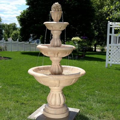 Image showing  61 in. 3-Tier Outdoor Cornucopia Water Fountain, 55.6 lb., 5 gal. Capacity