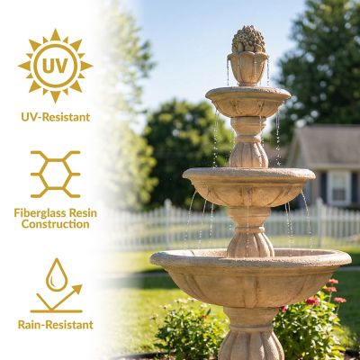 Image showing  61 in. 3-Tier Outdoor Cornucopia Water Fountain, 55.6 lb., 5 gal. Capacity