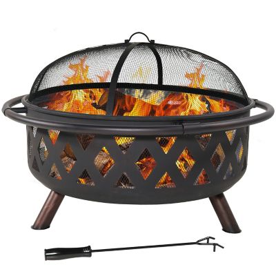 Sunnydaze Decor 36 in. Crossweave Wood-Burning Fire Pit at Tractor ...