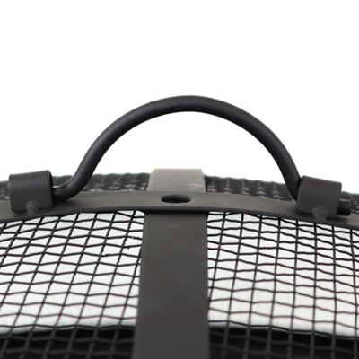 Image showing  30 in. Wood-Burning Fire Bowl Fire Pit with Handles and Spark Screen, Black