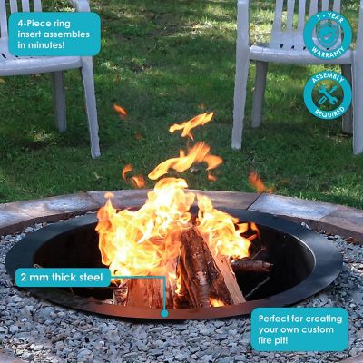 Heavy Duty Diy Fire Pit Ring Liner, Outdoor Fire Pit Ring Insert