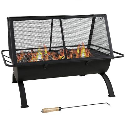 Sunnydaze Decor 36 in. Northland Grill Fire Pit with Protective Cover Great Fire pit