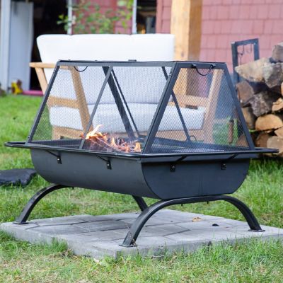 Image showing  36 in. Northland Grill Wood-Burning Fire Pit with Protective Cover