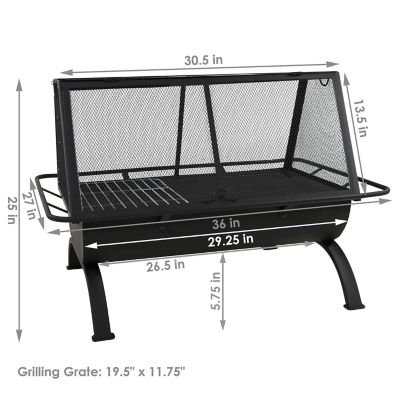 Image showing  36 in. Northland Grill Wood-Burning Fire Pit with Protective Cover